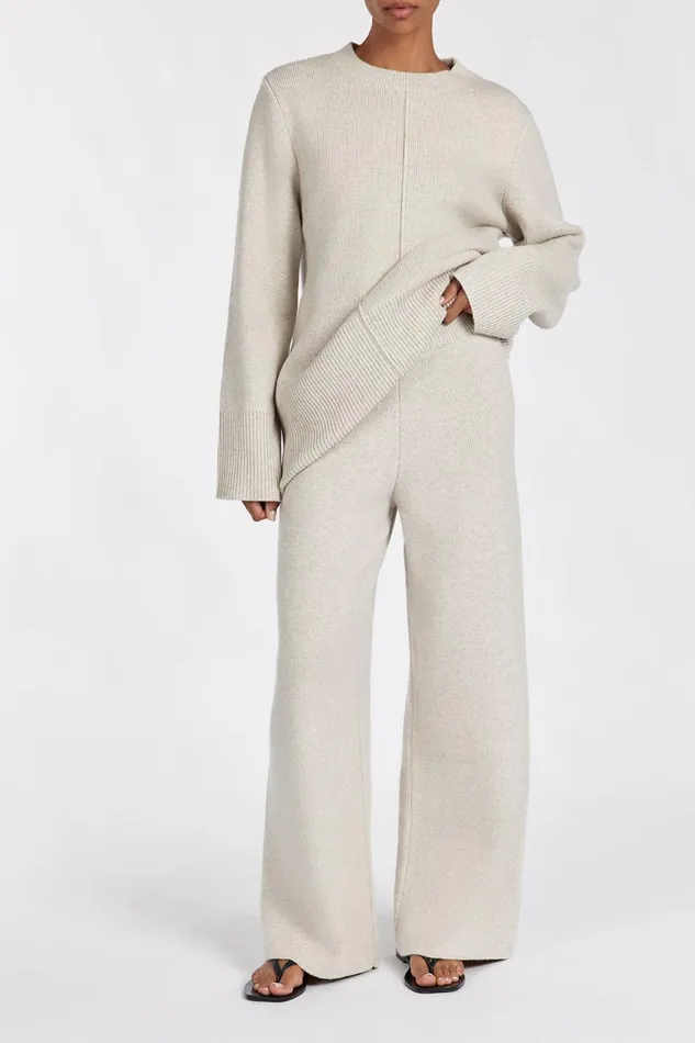 DISSH Pants CLEMENCE OAT MARLE KNIT PANT 8211 Women