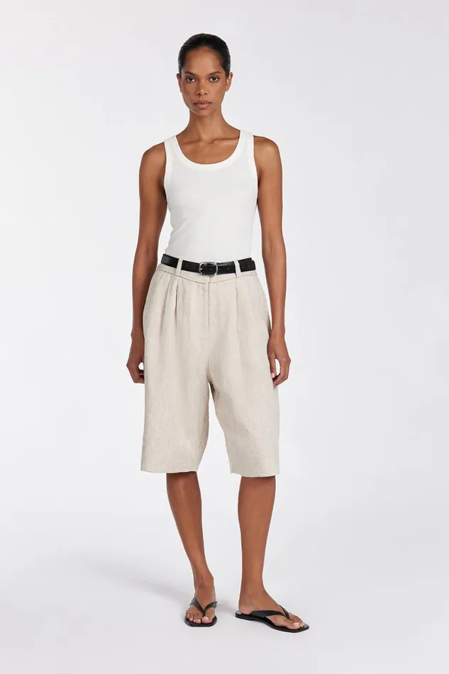 DISSH Shorts KAYLA NATURAL LINEN BERMUDA SHORT 8211 Women