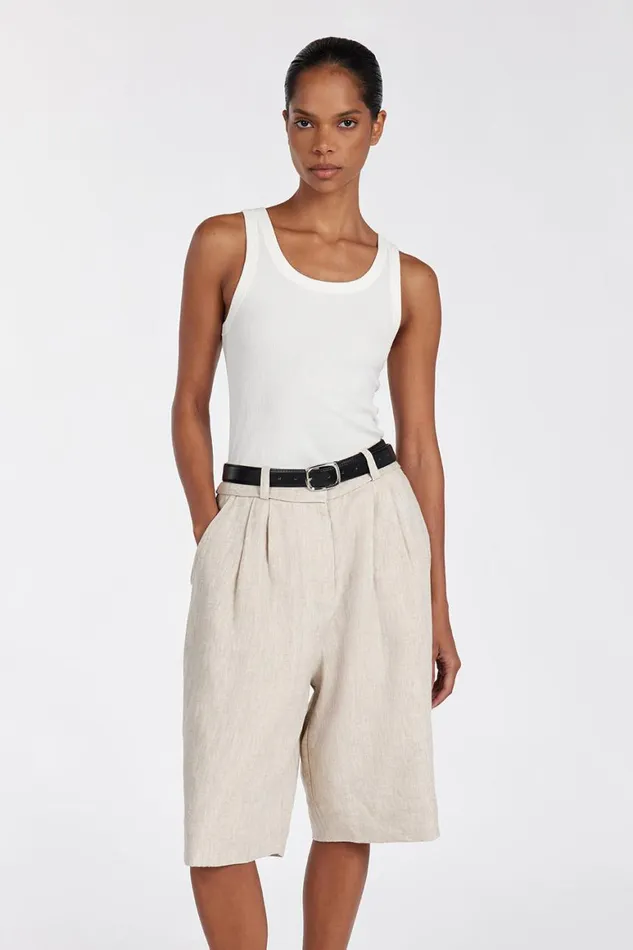 DISSH Shorts KAYLA NATURAL LINEN BERMUDA SHORT 8211 Women