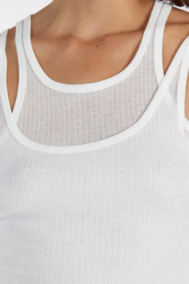 DISSH Tanks JUDE OFF WHITE SLEEVELESS LAYER TOP 8211 Women