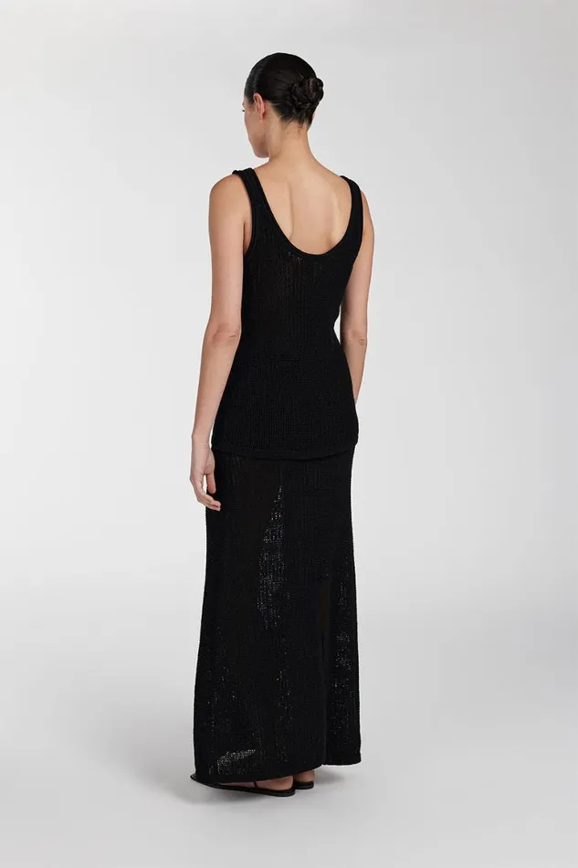 DISSH Tanks MARGOT BLACK SCOOP CROCHET TANK 8211 Women