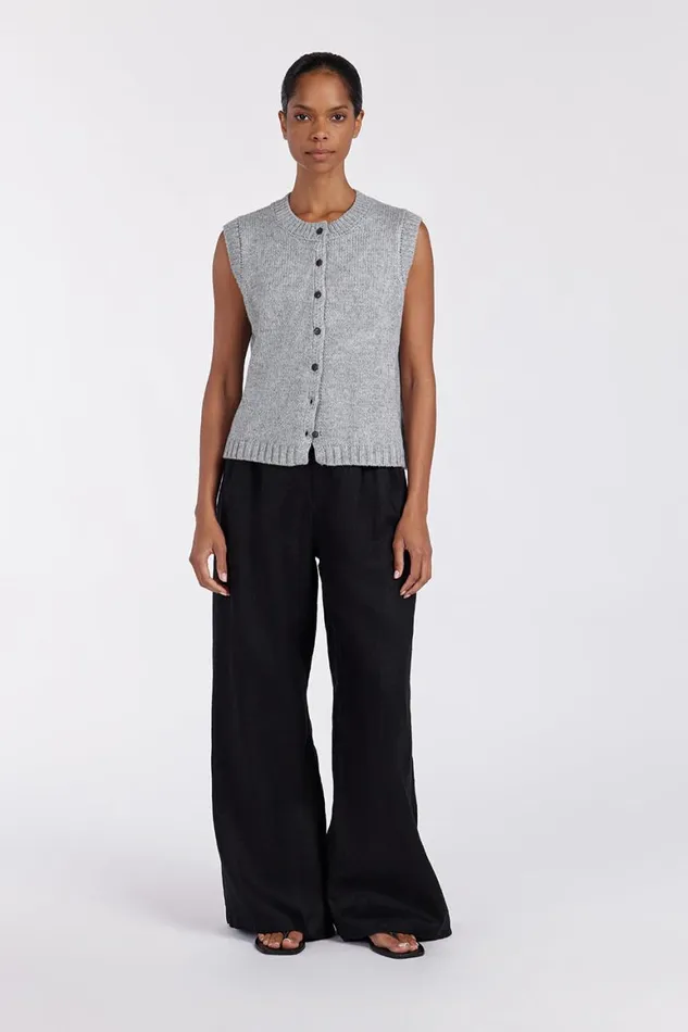 DISSH The Gift Shop FOSTER SILVER MARLE KNIT VEST 8211 Women