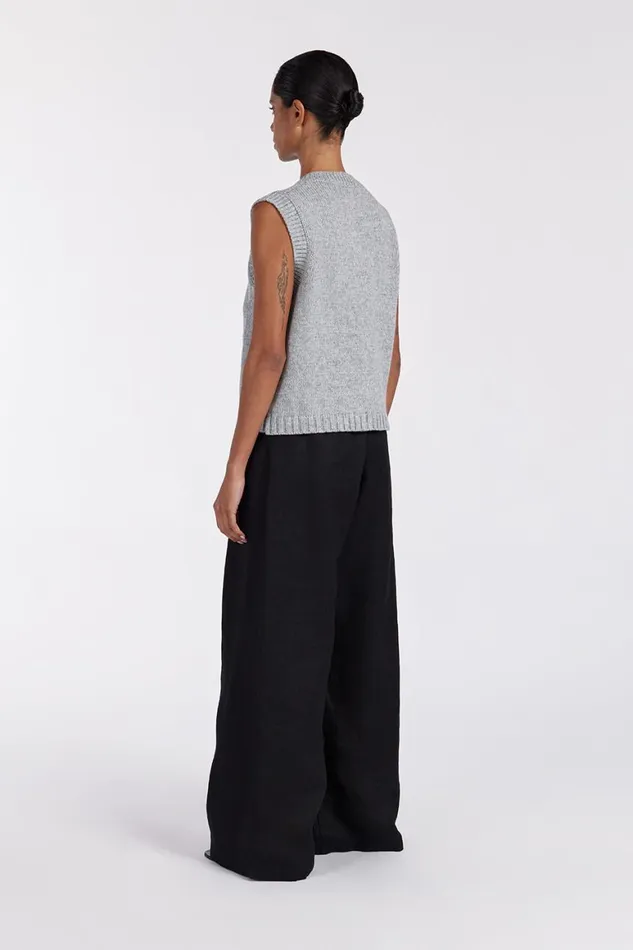 DISSH The Gift Shop FOSTER SILVER MARLE KNIT VEST 8211 Women