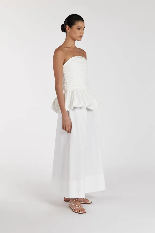 DISSH White Tops PEGGY WHITE COTTON STRAPLESS TOP 8211 Women