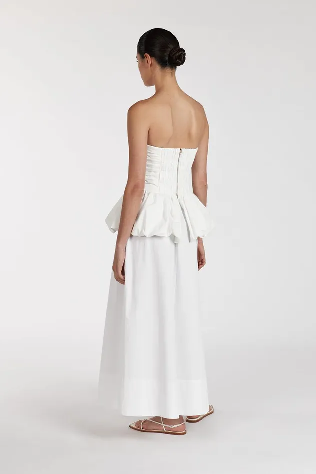 DISSH White Tops PEGGY WHITE COTTON STRAPLESS TOP 8211 Women