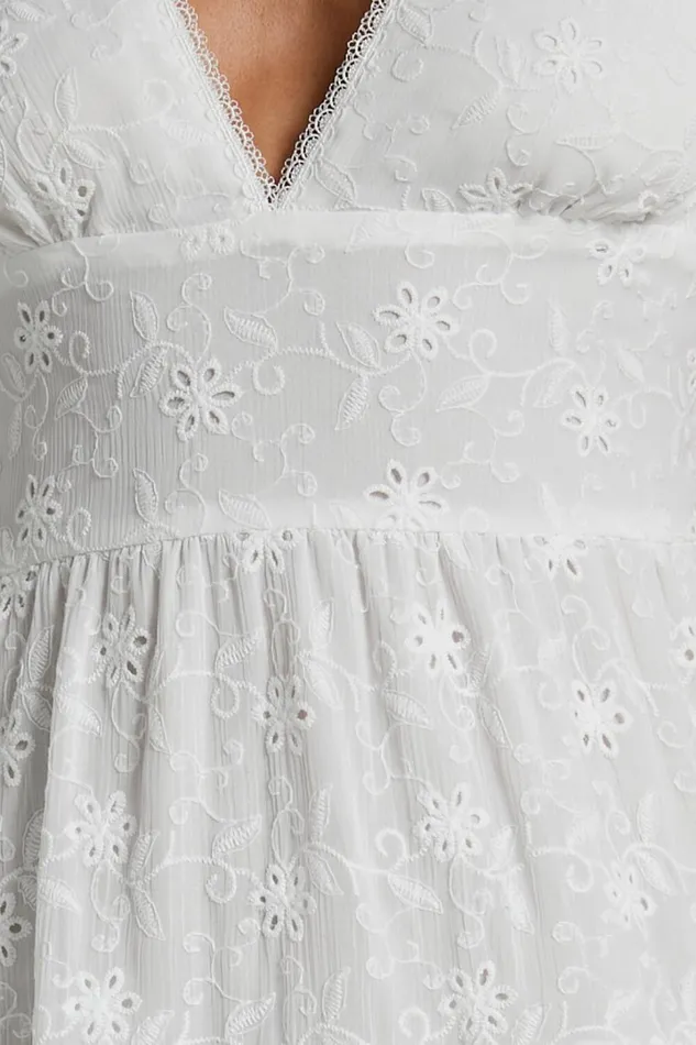Divora Midi Dress 8211 Plunge Balloon Sleeve Tiered Dress In Ivory Women Showpo Curve Clothes