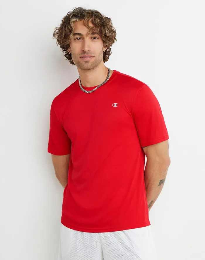 Double Dry Tee Team Red Scarlet Men Champion TShirts and Tops