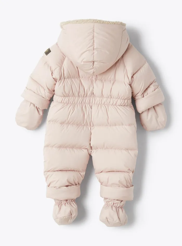 Downjackets Baby 036 Il Gufo Down Jumpsuit With Teddy Bear