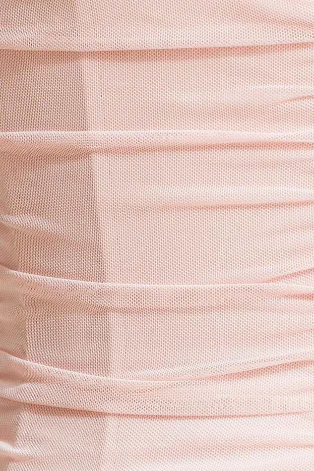 Dynamite Blouses and Tops Women Draped Mesh Corset Top Pink