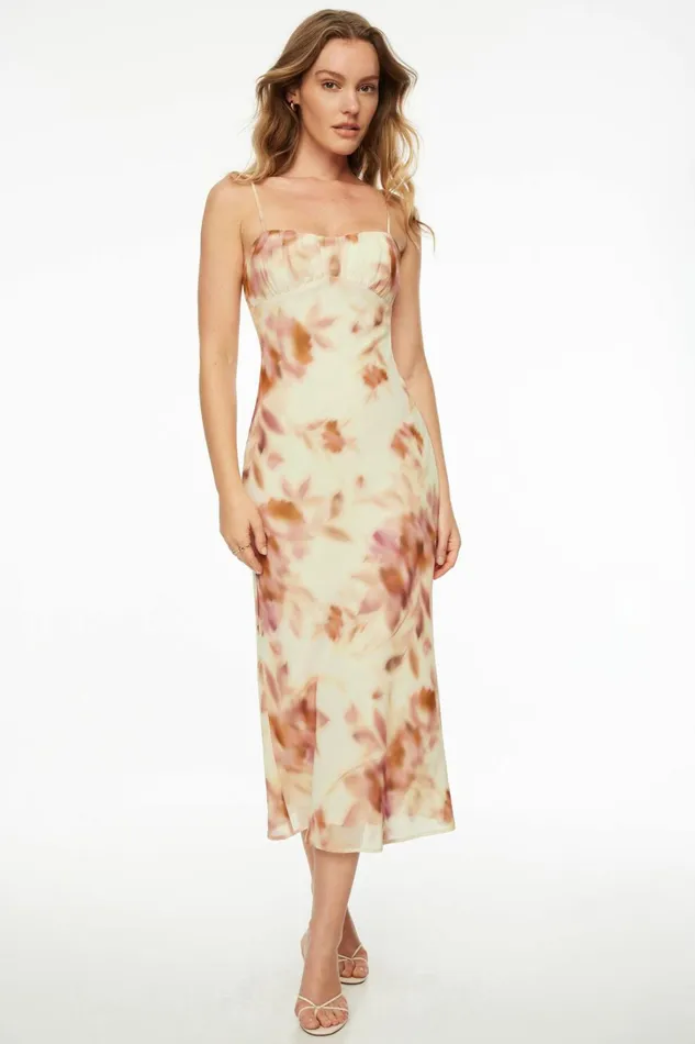 Dynamite Dresses and Jumpsuits Women Bare Sweetheart Maxi Dress Beige
