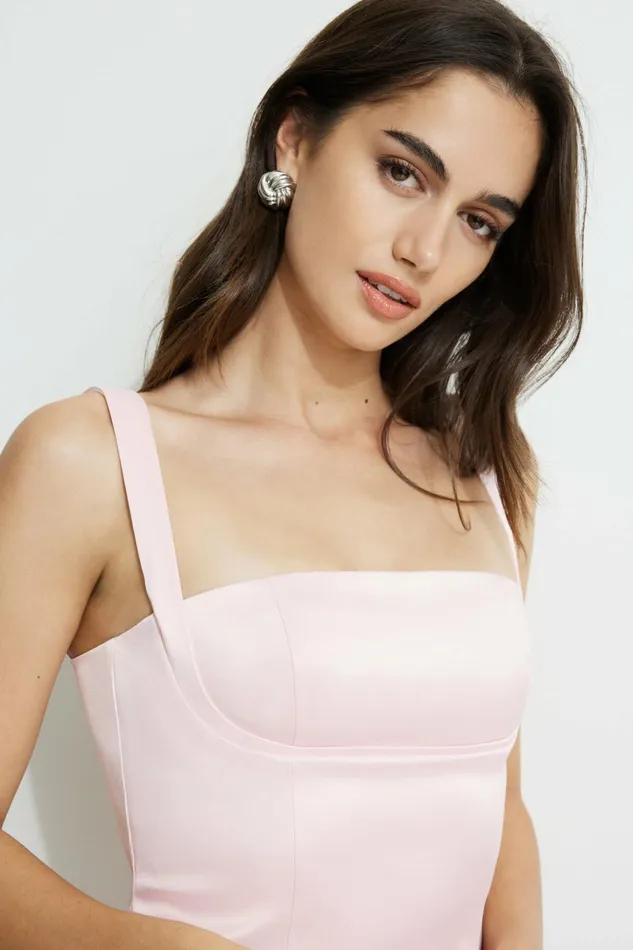 Dynamite Dresses and Jumpsuits Women Ivy Sateen Mini Dress Pink