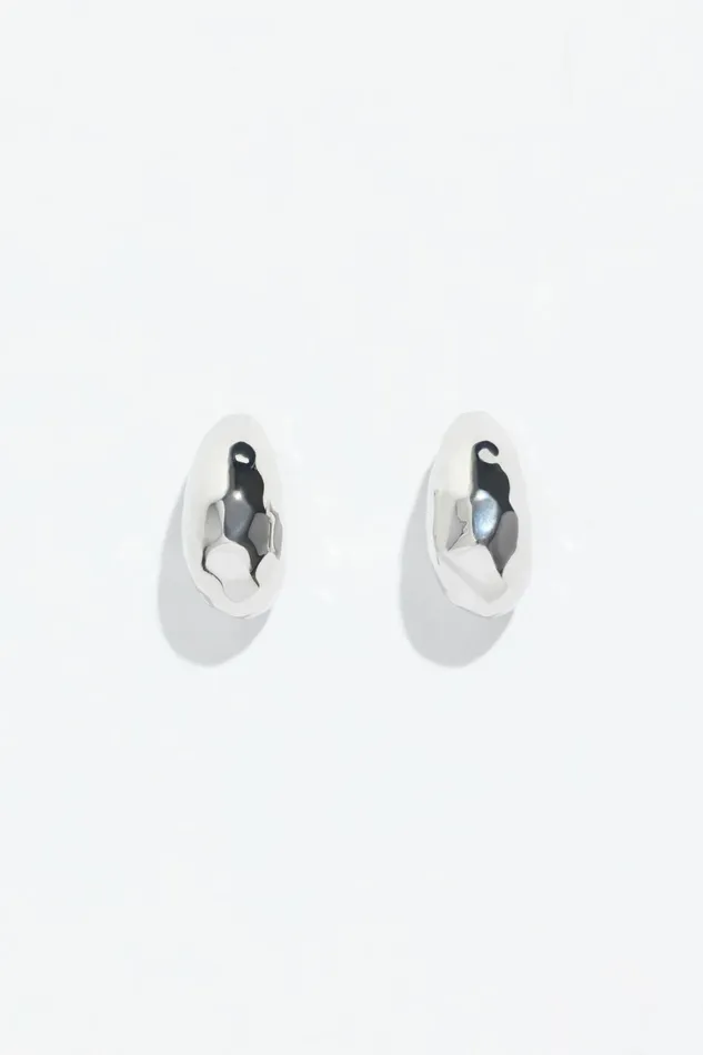 Dynamite Earrings Women Mini Hammered Drop Earrings Gray