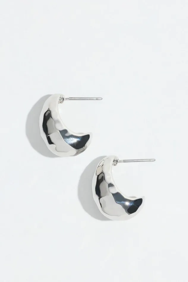 Dynamite Earrings Women Mini Hammered Drop Earrings Gray