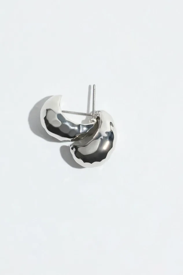 Dynamite Earrings Women Mini Hammered Drop Earrings Gray