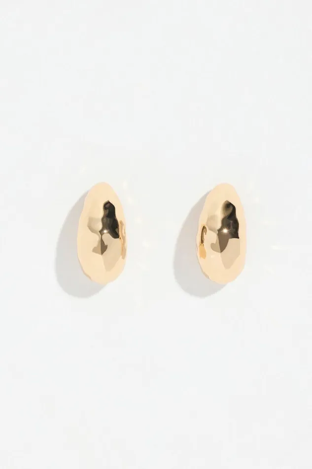 Dynamite Earrings Women Mini Hammered Drop Earrings YELLOW