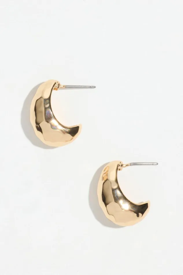 Dynamite Earrings Women Mini Hammered Drop Earrings YELLOW