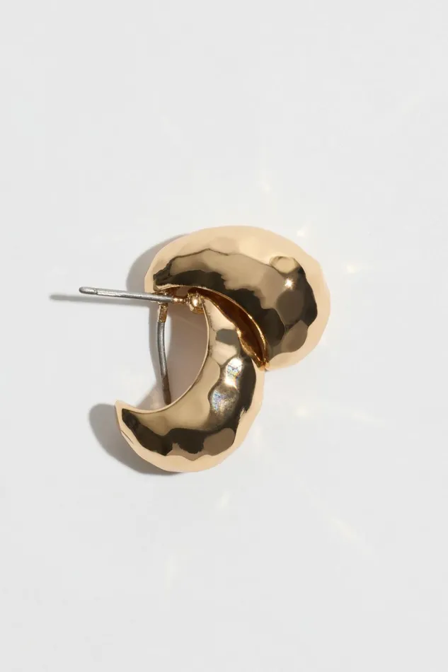 Dynamite Earrings Women Mini Hammered Drop Earrings YELLOW