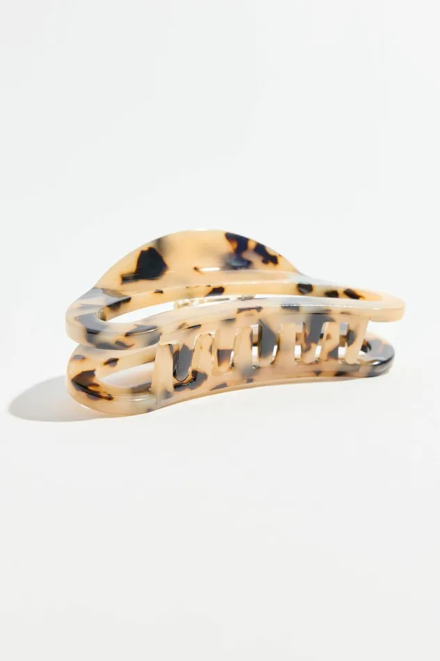 Dynamite Hair Accessories Women Rounded Acetate Claw Hair Clip Brown