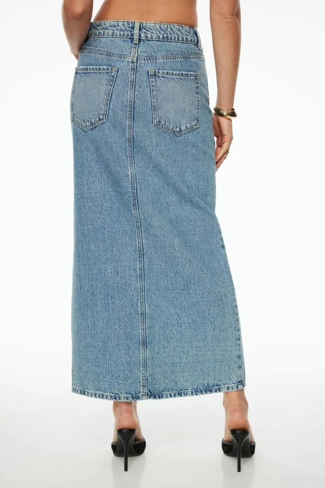 Dynamite Jeans and Denim Women Denim Maxi Skirt Blue