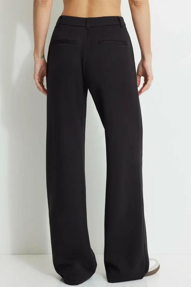 Dynamite Pants Women Anywear Scuba Straight Leg Pants Black