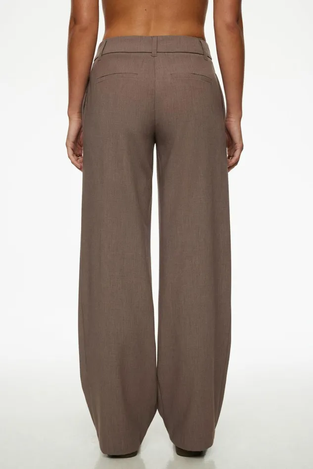 Dynamite Pants Women Low Rise Relaxed Trousers Brown