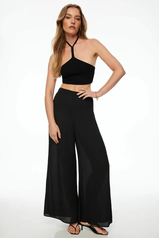 Dynamite Pants Women Wide Leg Palazzo Pants Black