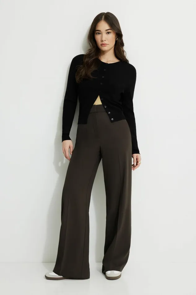 Dynamite Pants Women Yasmin Straight Leg Pants Brown