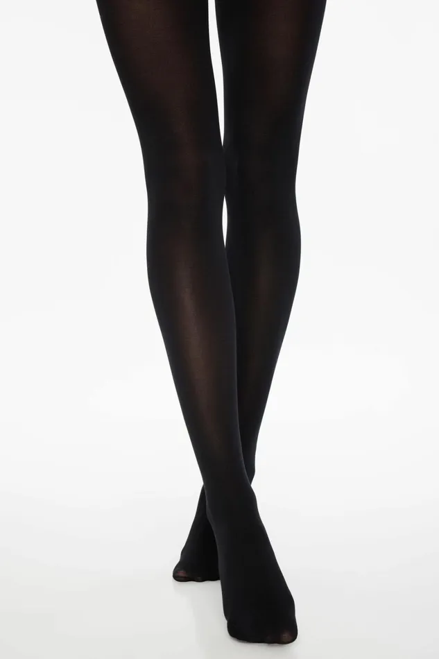 Dynamite Socks and Tights Women Opaque Sheer Tights Black