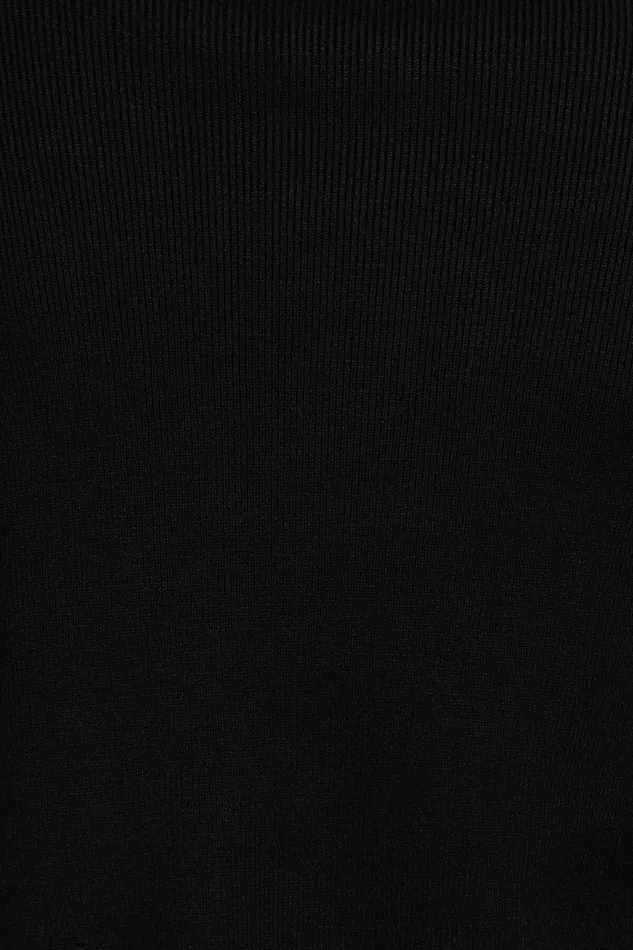 Dynamite Tops Women Cropped Turtleneck Sweater Black