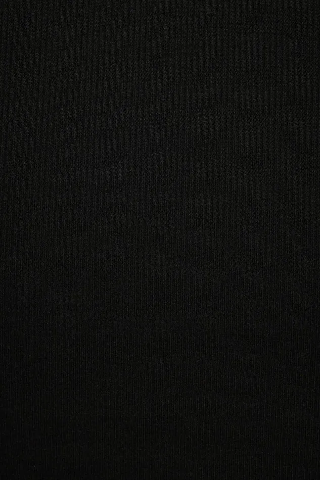 Dynamite Tops Women Keri Ribbed Baby T Shirt Black