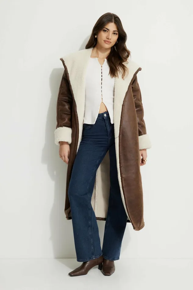 Dynamite Tops Women Renae Ribbed Flyaway Cardigan White