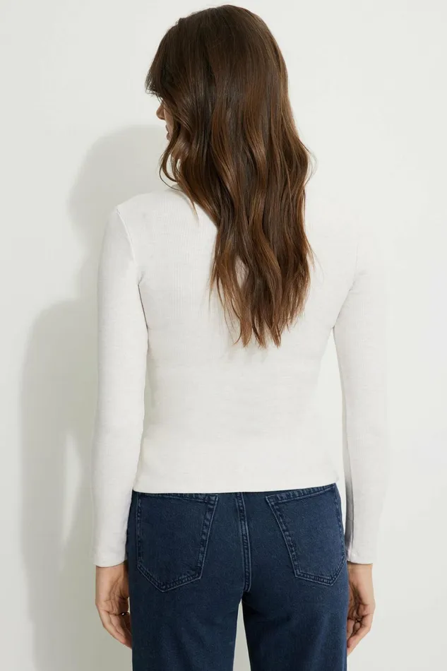 Dynamite Tops Women Renae Ribbed Flyaway Cardigan White