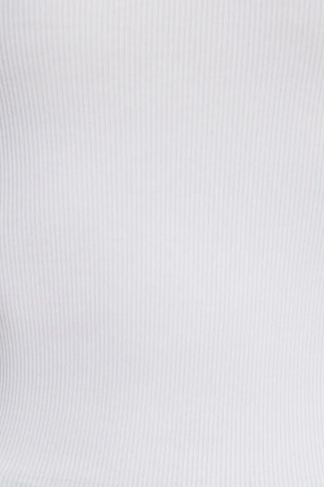 Dynamite Tops Women Tedi Ribbed Tank Top White