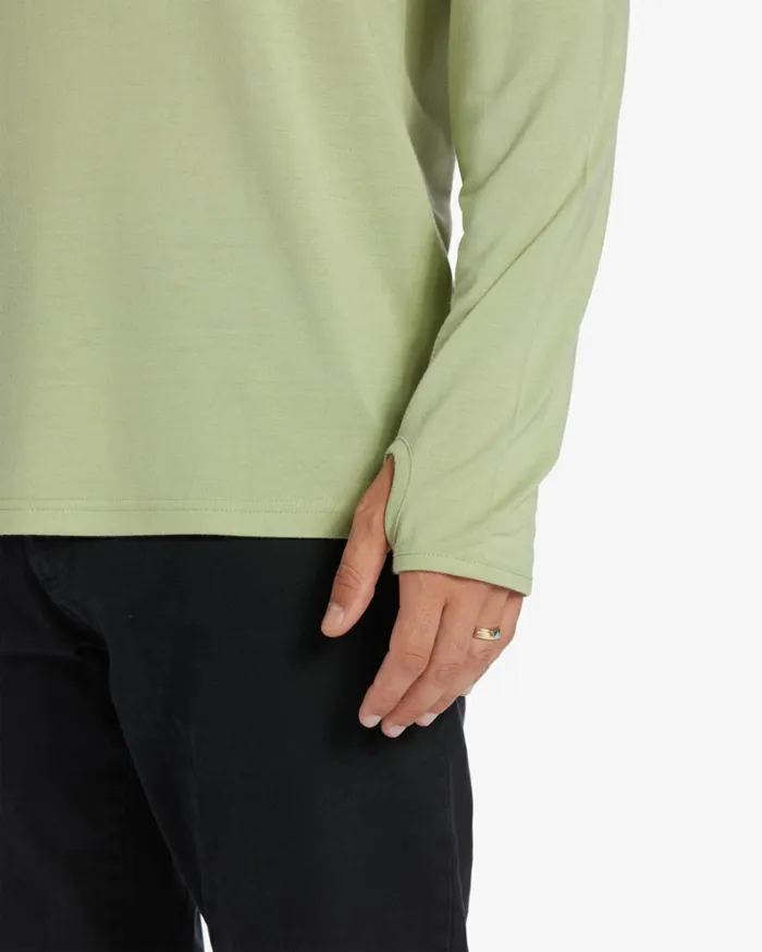 Eclipse Hooded Long Sleeve Surf TShirt Light Sage Men Billabong TShirts