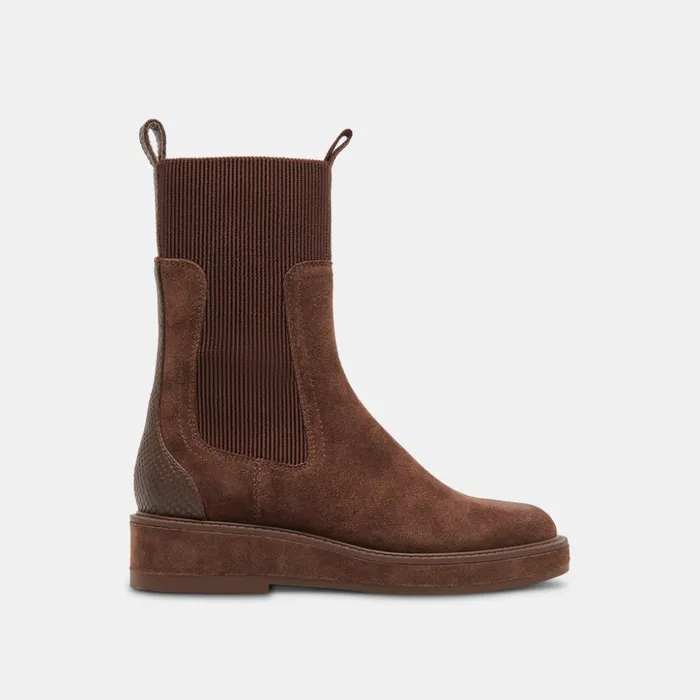 Elyse H2O Wide Boots Cocoa Suede Women Dolce Vita Boots and Booties