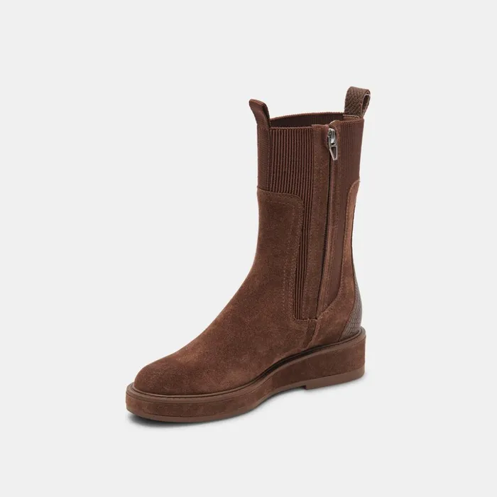 Elyse H2O Wide Boots Cocoa Suede Women Dolce Vita Boots and Booties