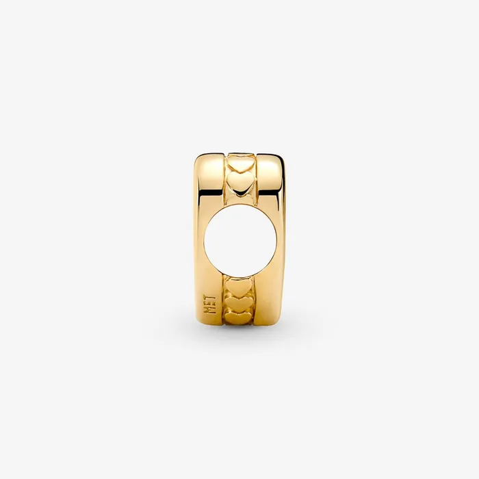 Engravable Charms Women Pandora Engravable Heart Charm Gold Plated