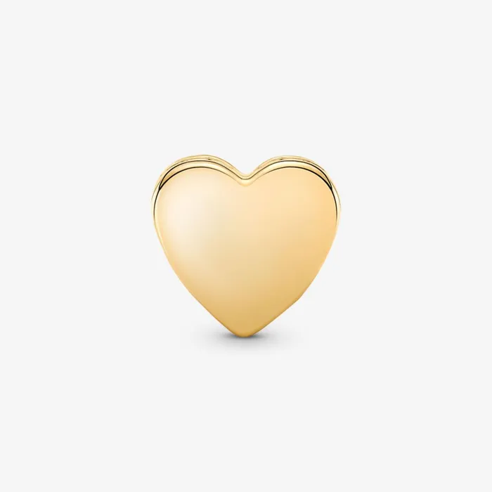 Engravable Charms Women Pandora Engravable Heart Charm Gold Plated