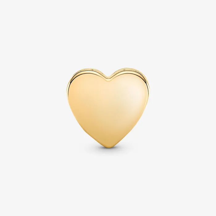 Engravable Charms Women Pandora Engravable Heart Charm Gold Plated