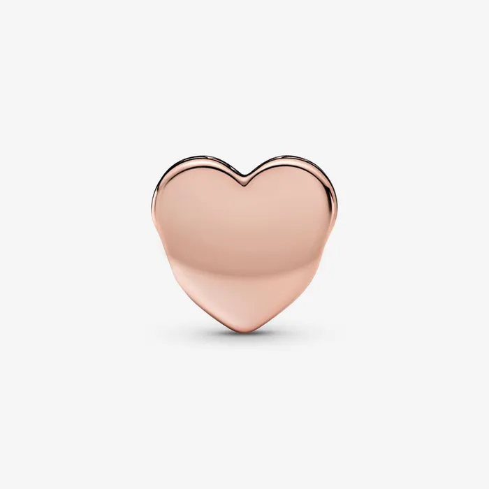 Engravable Charms Women Pandora Engravable Heart Charm Rose Gold Plated