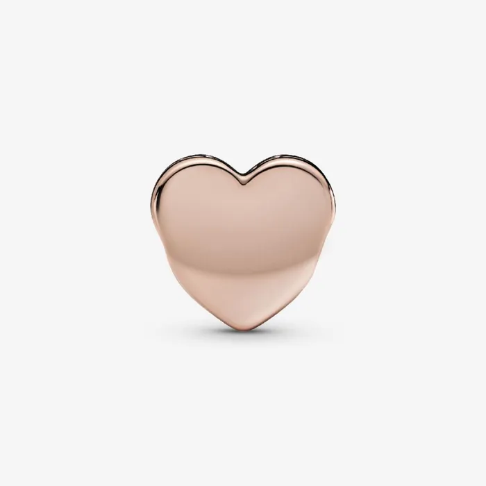 Engravable Charms Women Pandora Engravable Heart Charm Rose Gold Plated