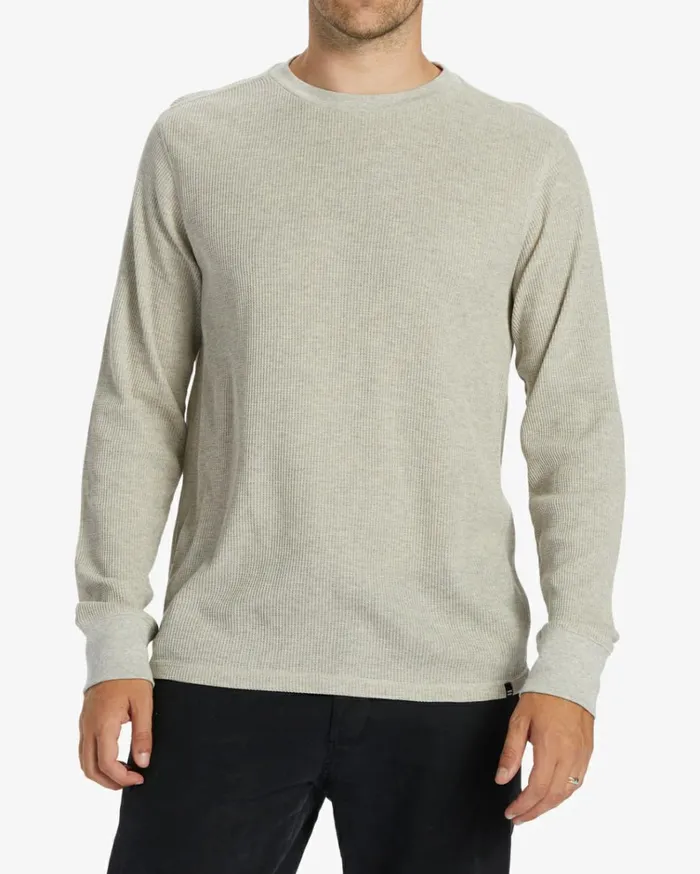 Essential Long Sleeve Thermal Top Light Grey Heather Men Billabong TShirts