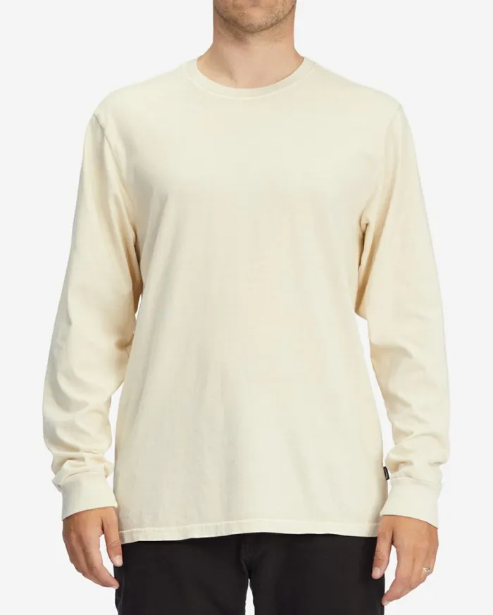 Essential Wave Washed Long Sleeve TShirt Bone Men Billabong TShirts