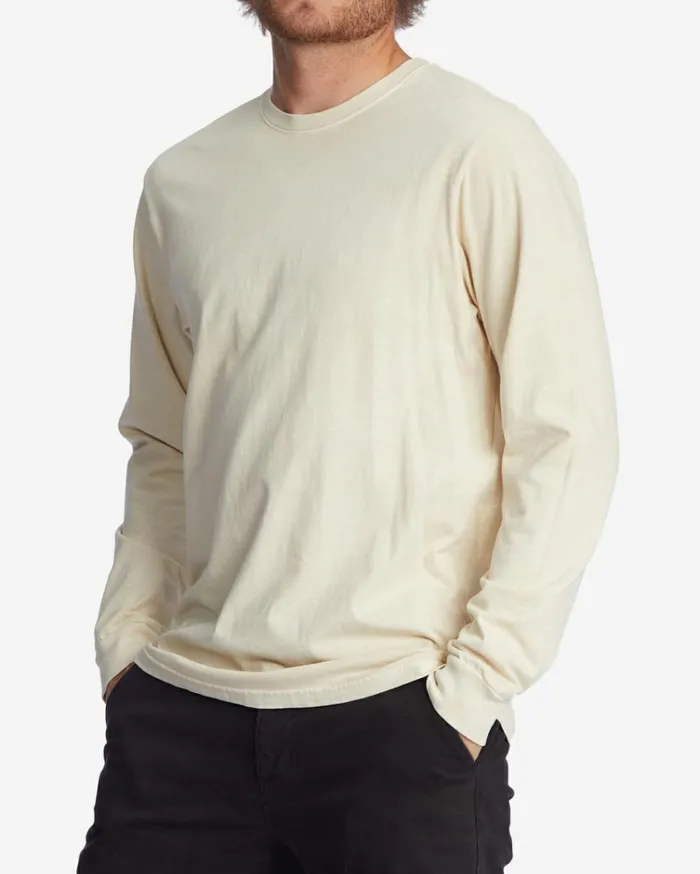 Essential Wave Washed Long Sleeve TShirt Bone Men Billabong TShirts