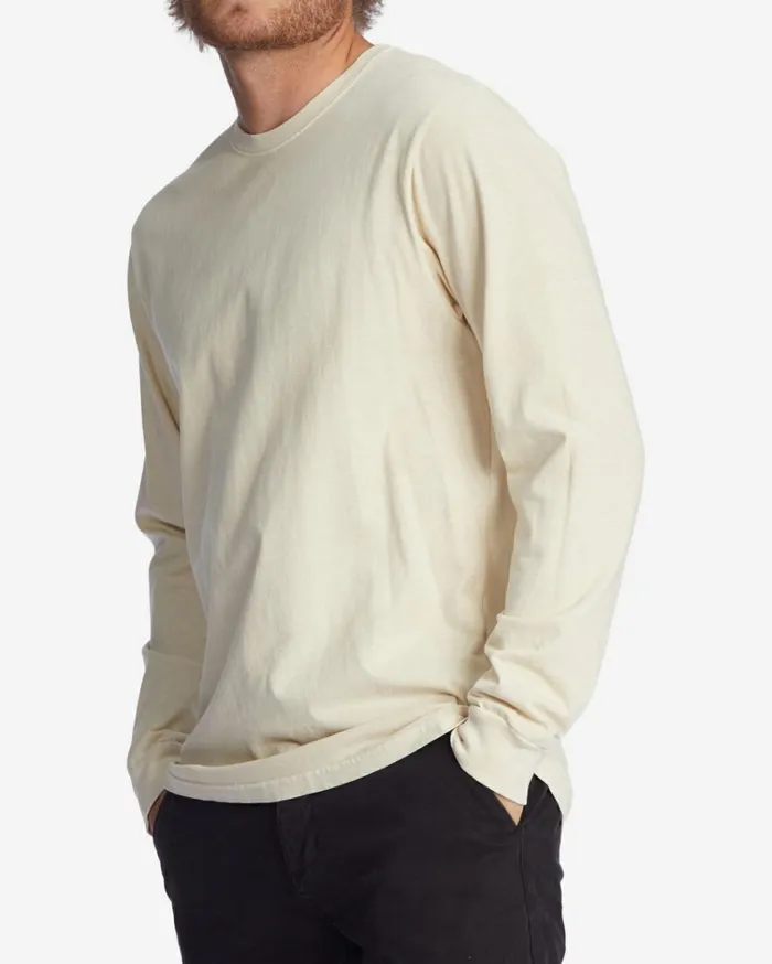 Essential Wave Washed Long Sleeve TShirt Bone Men Billabong TShirts