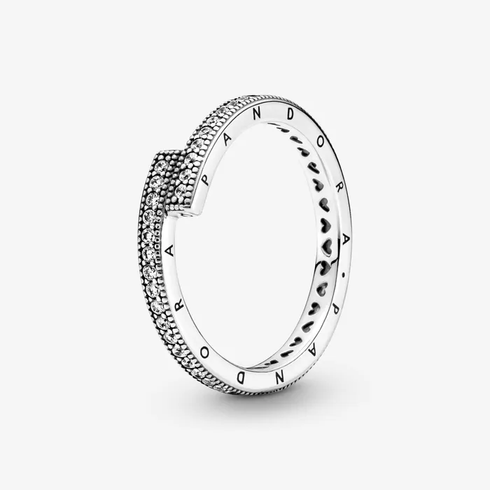 Eternity Rings Women Pandora Sparkling Overlapping Ring Sterling Silver