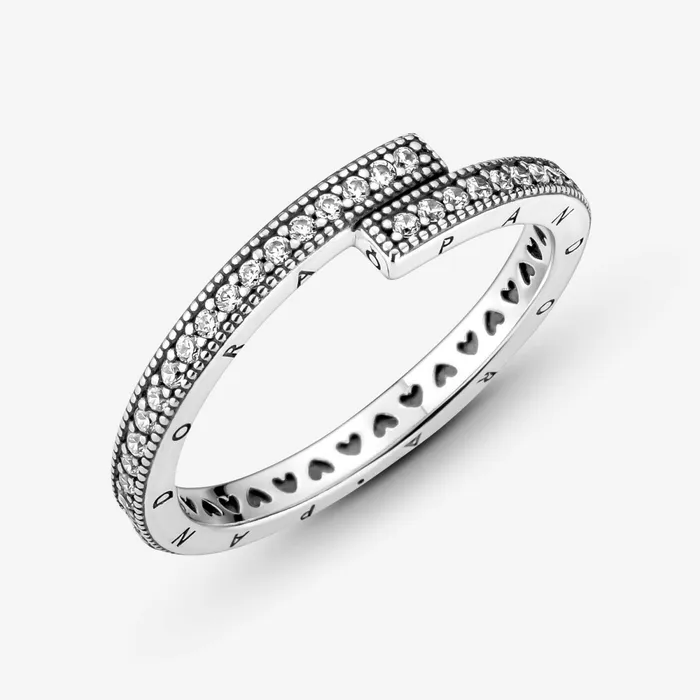 Eternity Rings Women Pandora Sparkling Overlapping Ring Sterling Silver