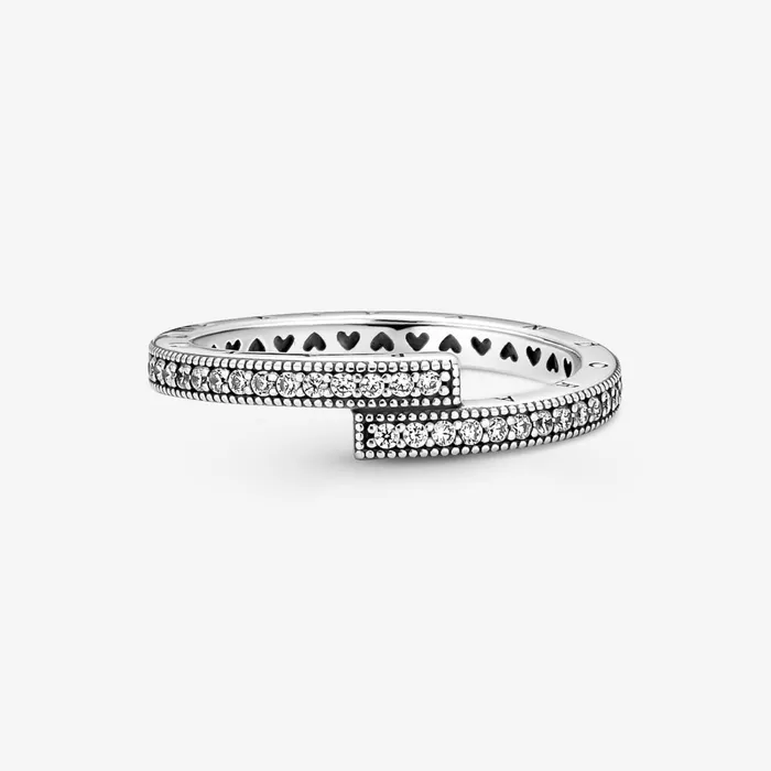 Eternity Rings Women Pandora Sparkling Overlapping Ring Sterling Silver