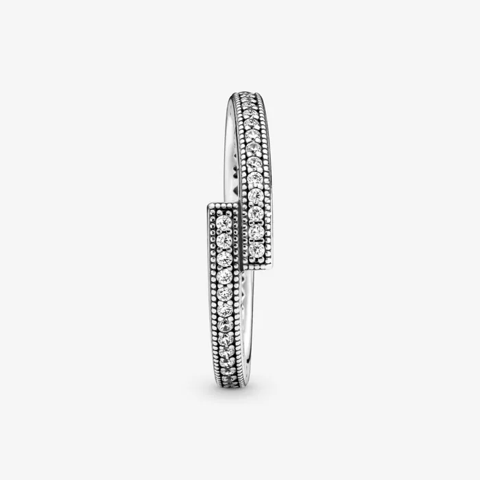 Eternity Rings Women Pandora Sparkling Overlapping Ring Sterling Silver