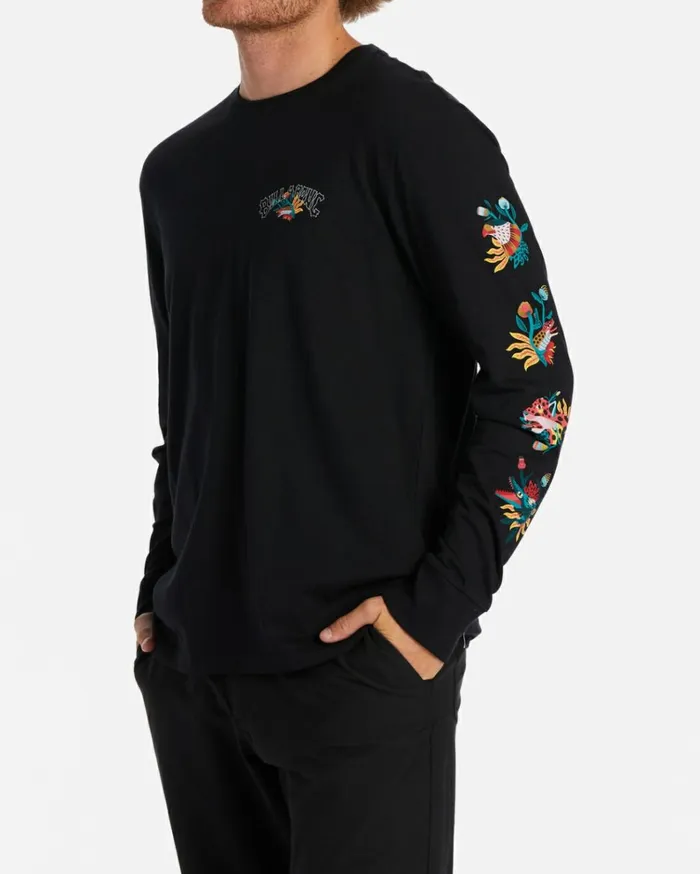 Fauna Long Sleeve TShirt Black Men Billabong TShirts